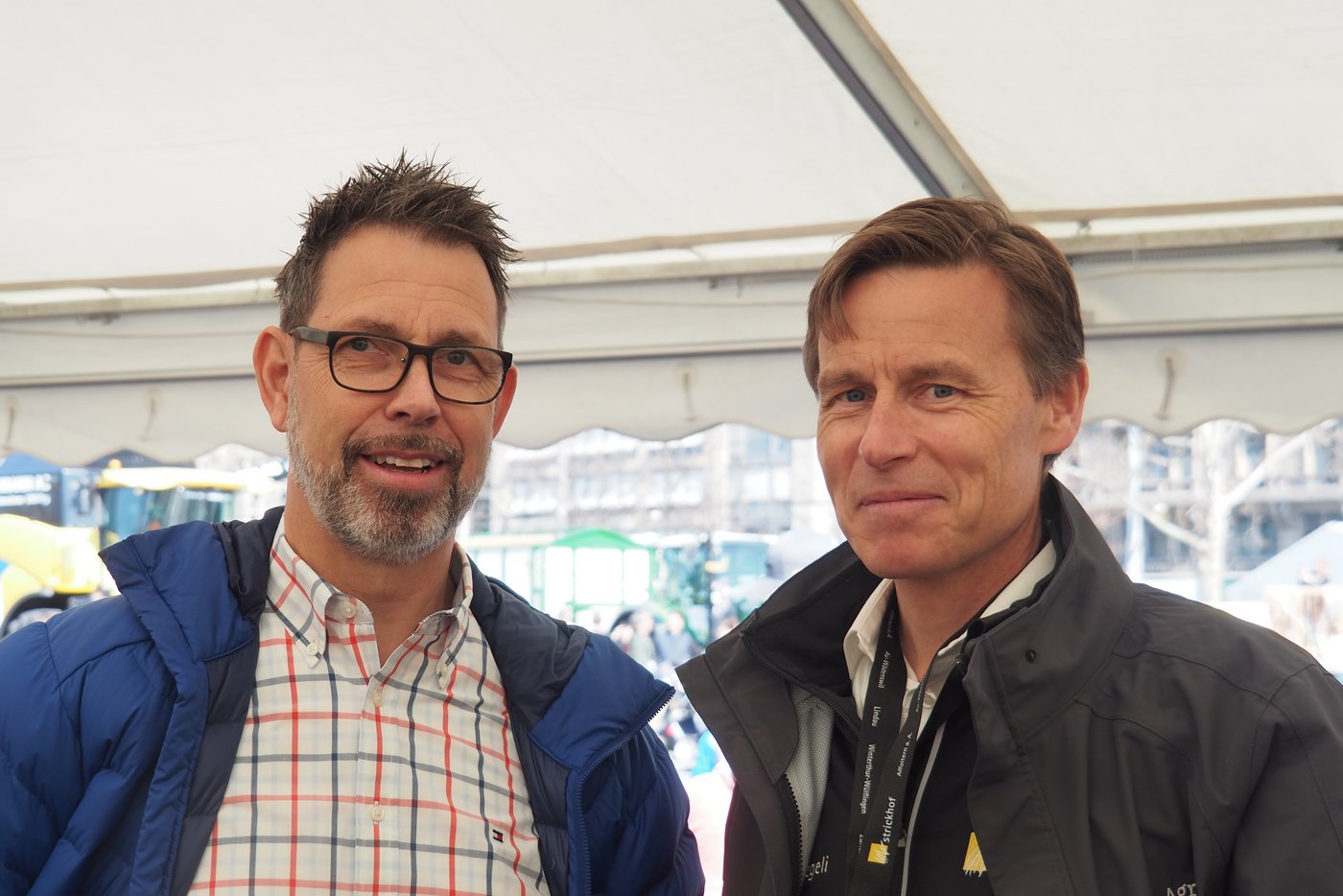 Marco Pezzati, Chef des Zürcher Amts für Landschaft und Natur zusammen mit Strickhof-Chef Ueli Voegeli (rechts).