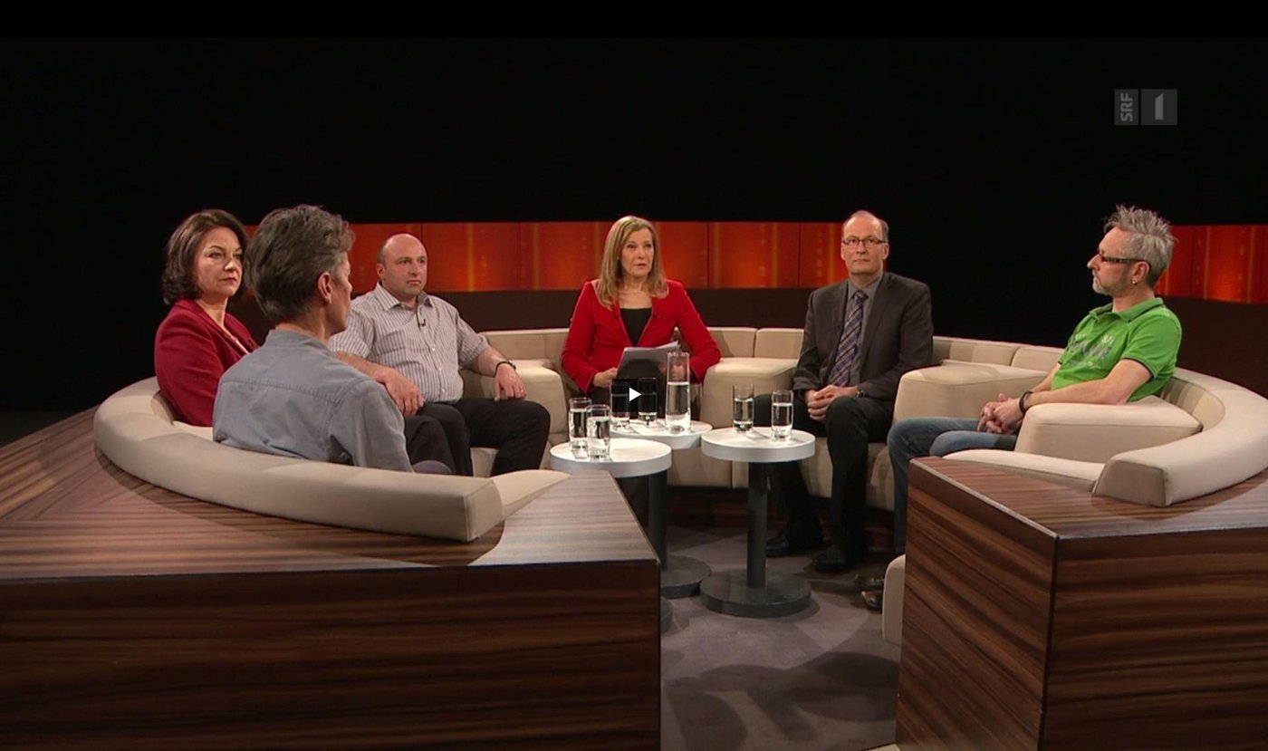 Blick ins Club-Studio. (Bild Screenshot srf.tv)