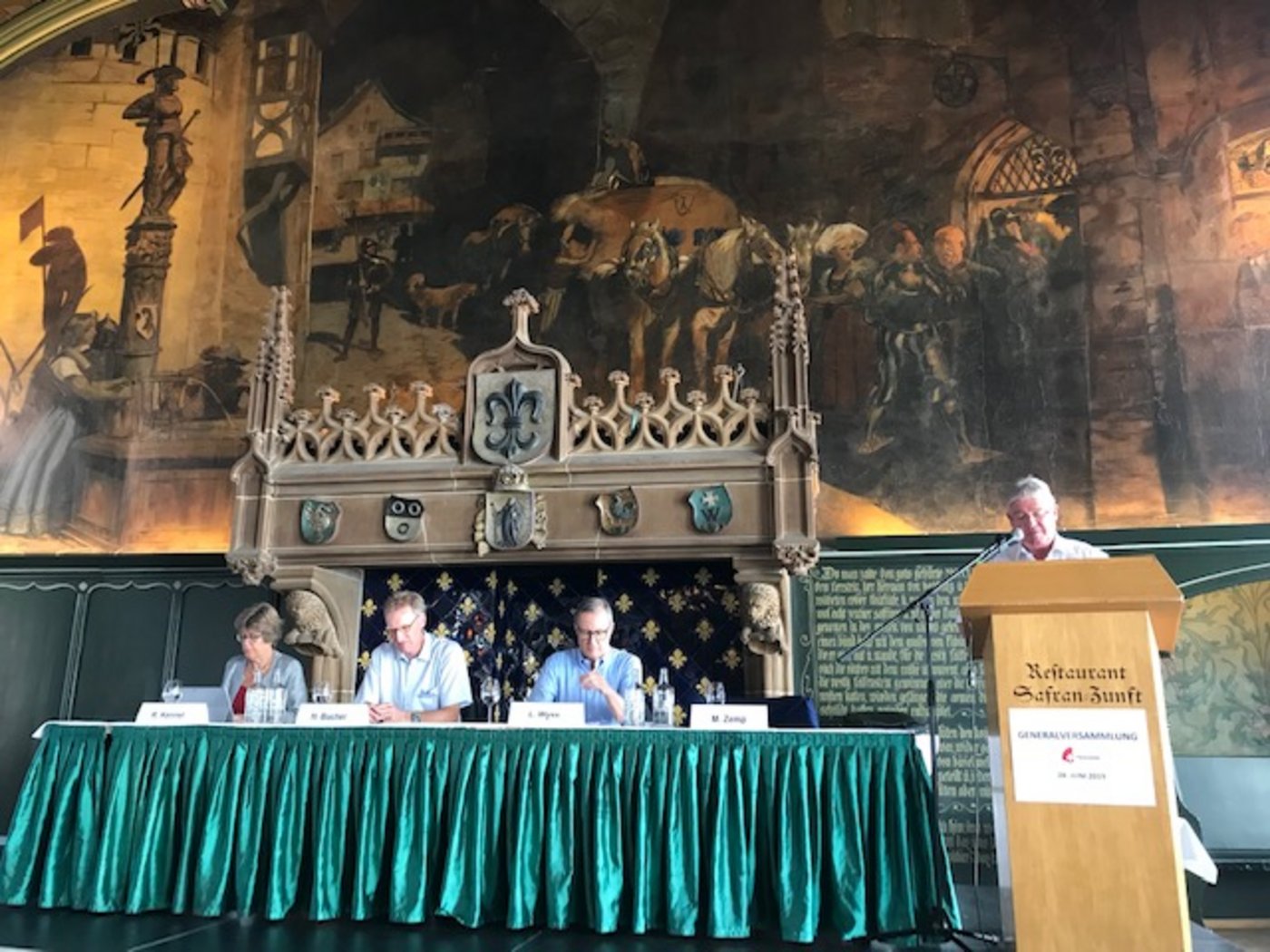 GV an edler Stätte: Die Proviande tagte im Saal der Zunft zu Safran in Basel. (Bild akr)