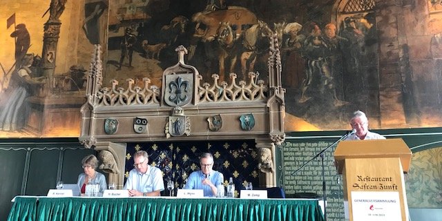 GV an edler Stätte: Die Proviande tagte im Saal der Zunft zu Safran in Basel. (Bild akr)