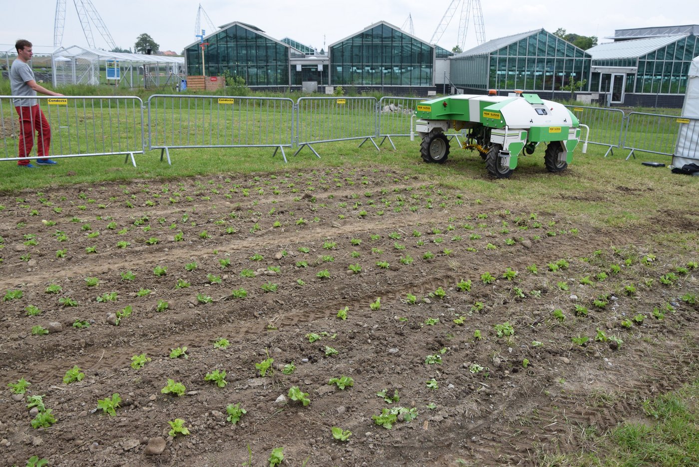 Der Hackroboter der Firma Aebi Suisse wird zur mechanischen Unkrautbekämpfung bereits international eingesetzt. In der Schweiz ist er auf den Betrieben noch nicht vertreten. (Bild Katrin Erfurt)