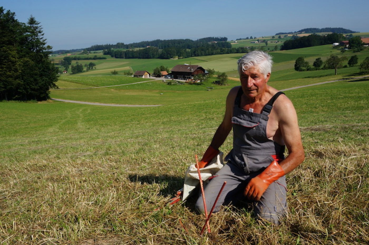 "Mein Rekord sind 100 gefangene Mäuse an einem Tag", erzählt Christian Zwahlen stolz.