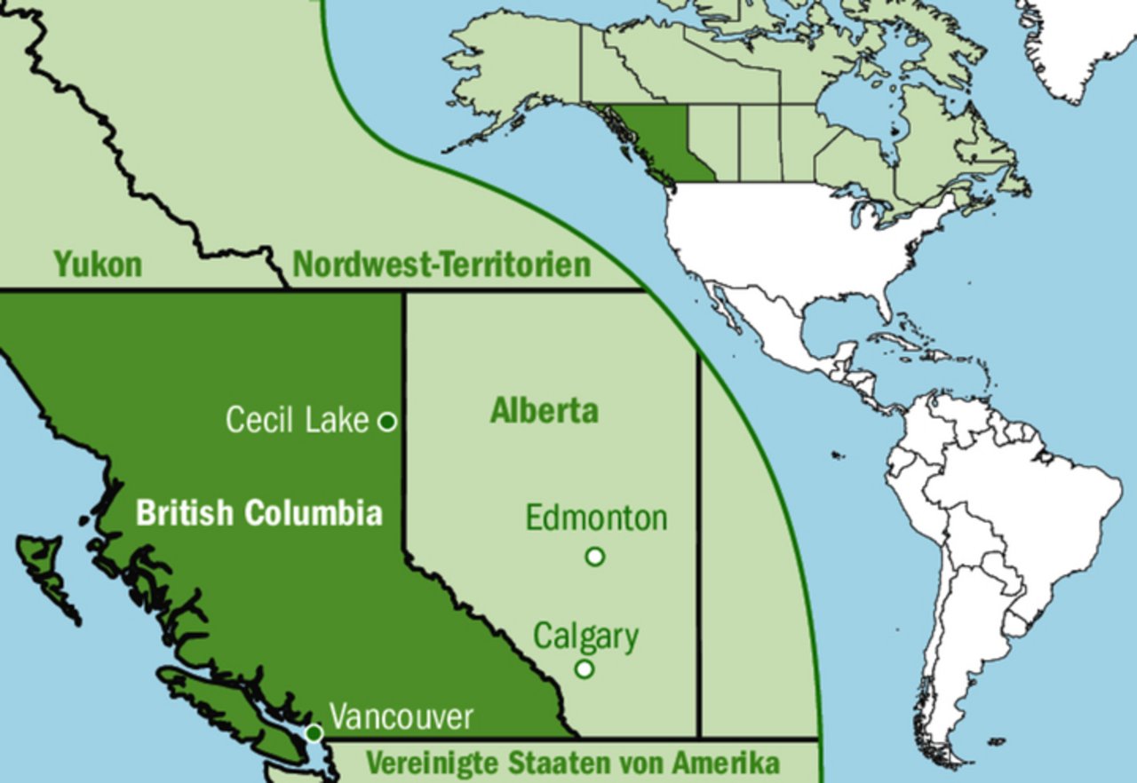 Im Norden von British Columbia, hart an der Grenze zu Alberta, liegt Cecil Lake, wo Familie Stamm ihre Farm gründete. 