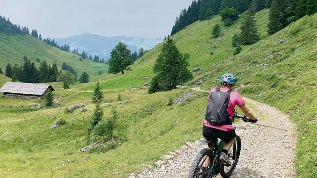 Würden Biker so auf Würden Biker so auf Wegen bleiben, gäbe es weniger Nutzungskonflikte mit der Land- und Alpwirtschaft.