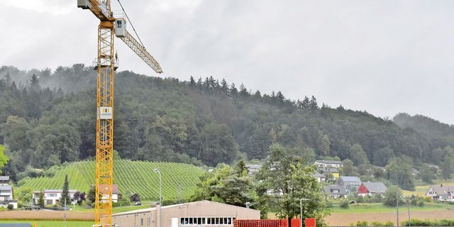 In Schlattingen entsteht ein Betriebsgebäude für die Herstellung von Hanfprodukten.(Bild Thomas Güntert)