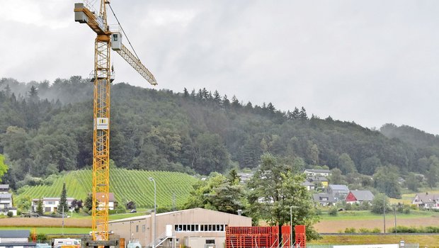 In Schlattingen entsteht ein Betriebsgebäude für die Herstellung von Hanfprodukten.(Bild Thomas Güntert)