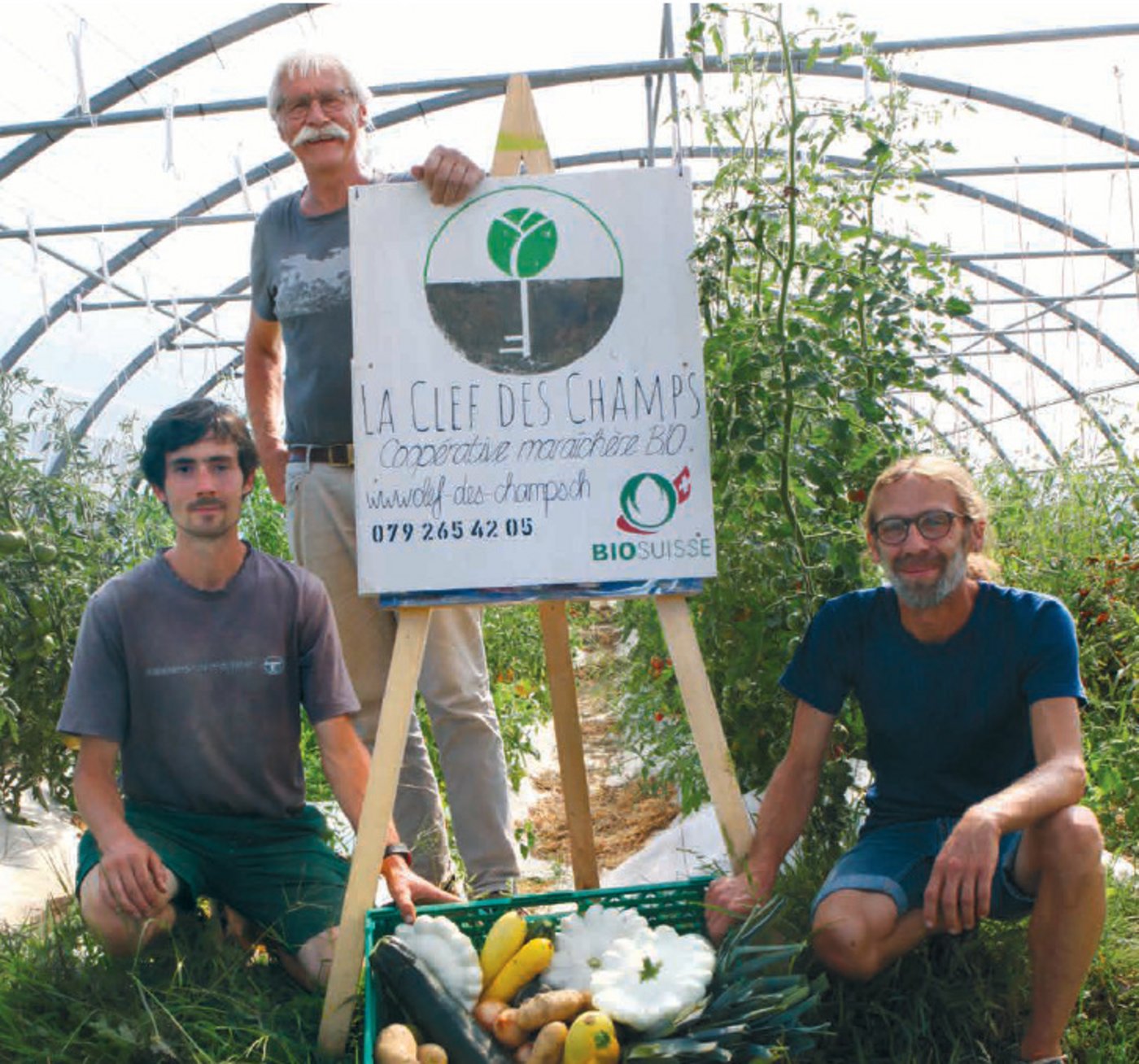...und die Genossenschaft "La Clef des Champs" die ein Projekt zur Umstellung auf Permakultur lanciert hat.