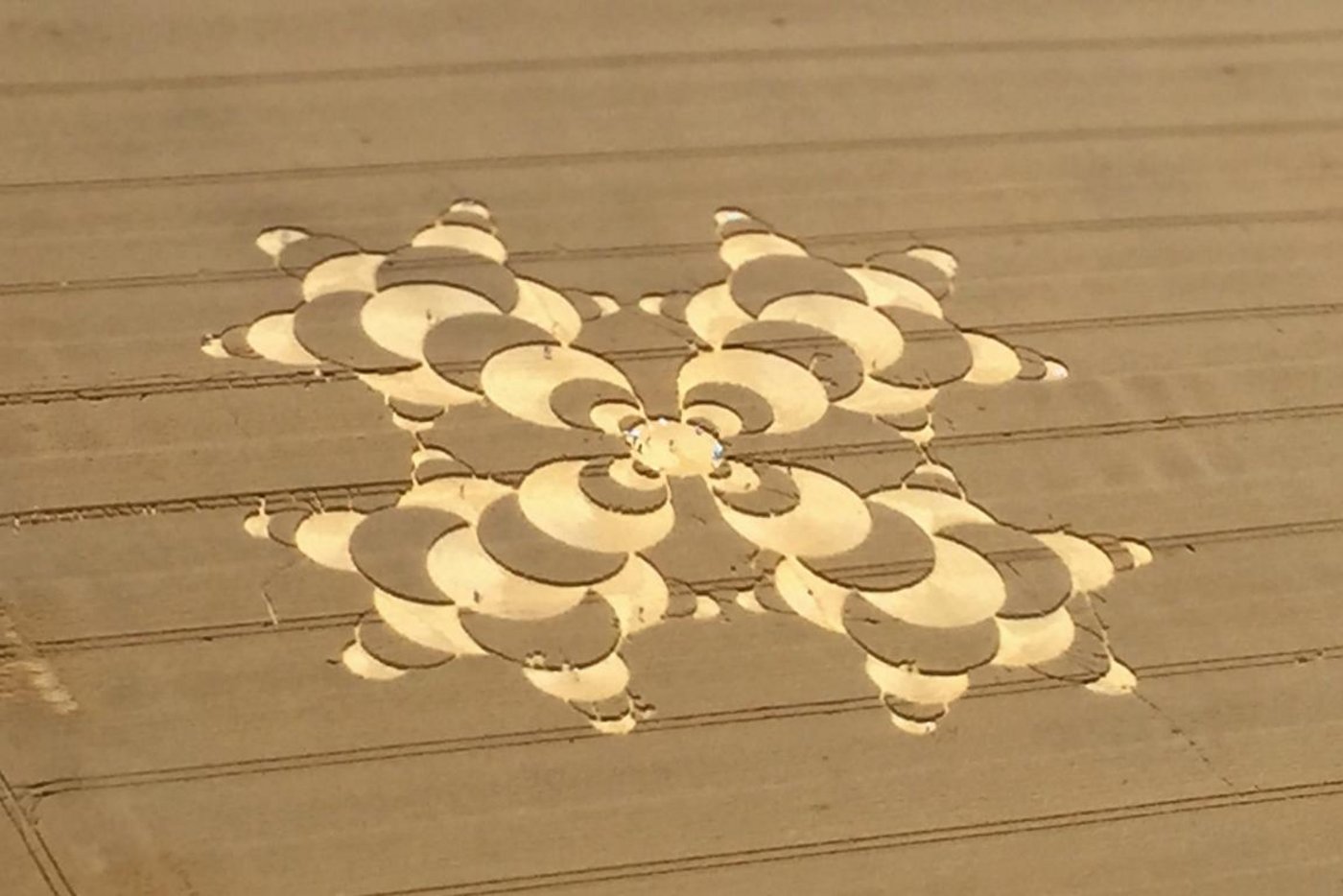 Stolze 180 Meter Durchmesser weist der Kornkreis auf. 