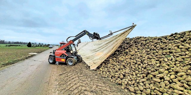 Mit kreativen und einfachen Ideen kann das Abdecken der Rübenmiete angenehmer gemacht werden.