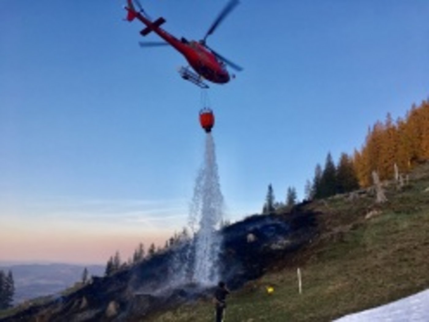 Gemäss aktuellen Erkenntnissen war eine Fläche von rund 2000 Quadratmetern vom Brand betroffen.