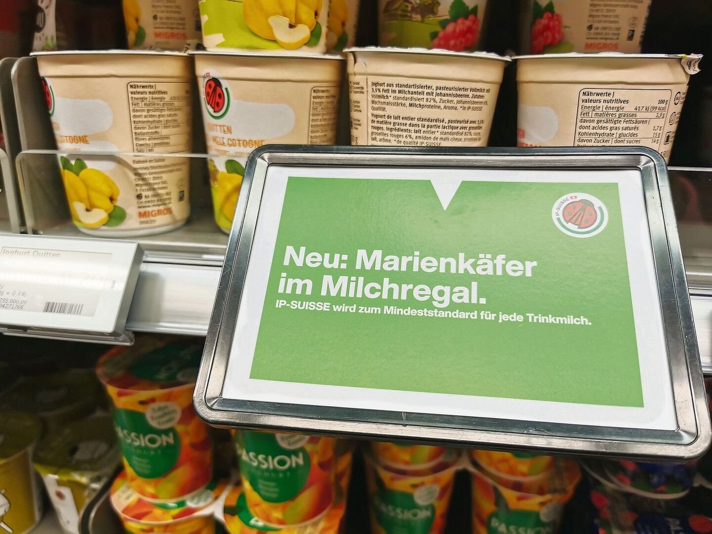 Der Marienkäfer im Milchregal ist ein Konsumentenversprechen. Bauern und Transporteure sind gefordert. 
