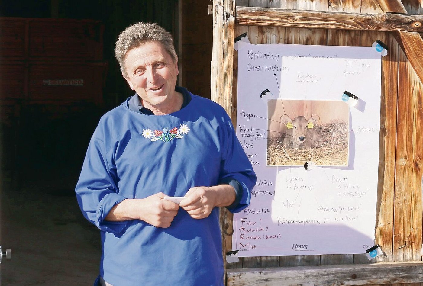 Sepp Schönbächler hat am liebsten Kälber für die Mast, die ad libitum getränkt wurden.