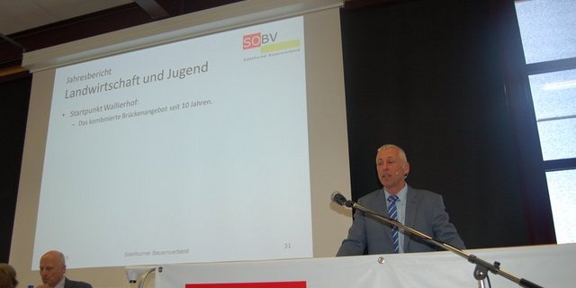 Bauernsekretär Peter Brügger thematisierte die extremen Wetter-Ereignisse. (Andreas Schwab/SOBV)