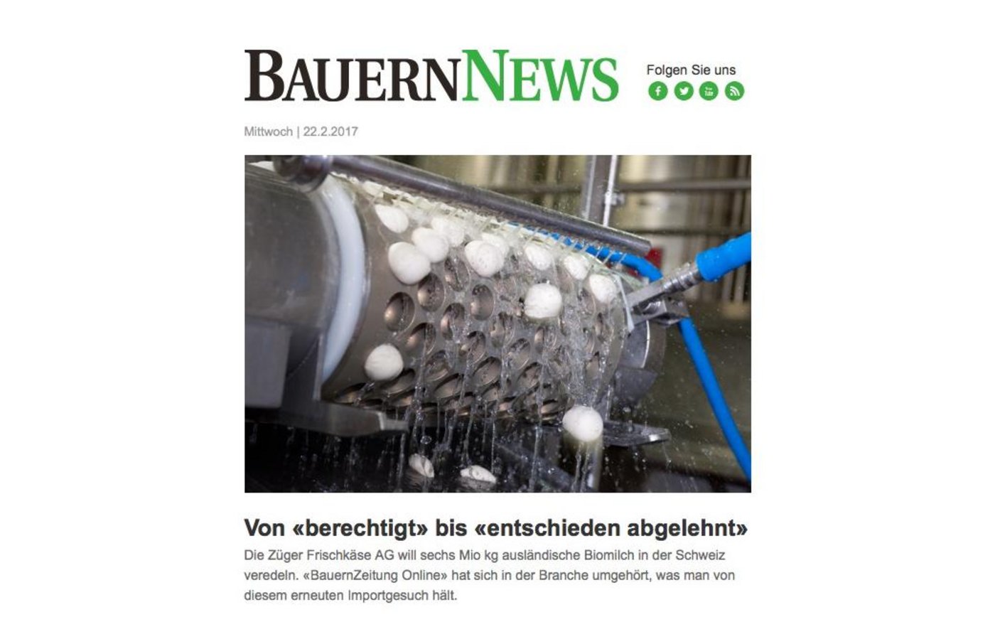 So kommt BauernNews daher. (Bild Screenshot)