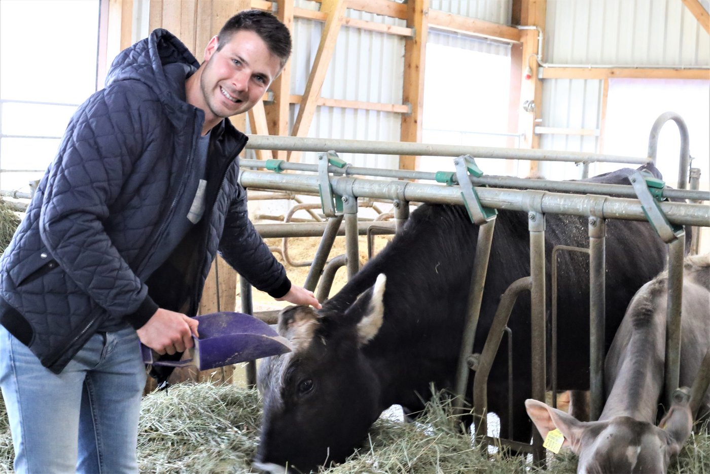 Loïc Niederhauser’s Betrieb ist vielseitig. Besonders am Herzen liegt ihm aber die Braunvieh-Zucht. 