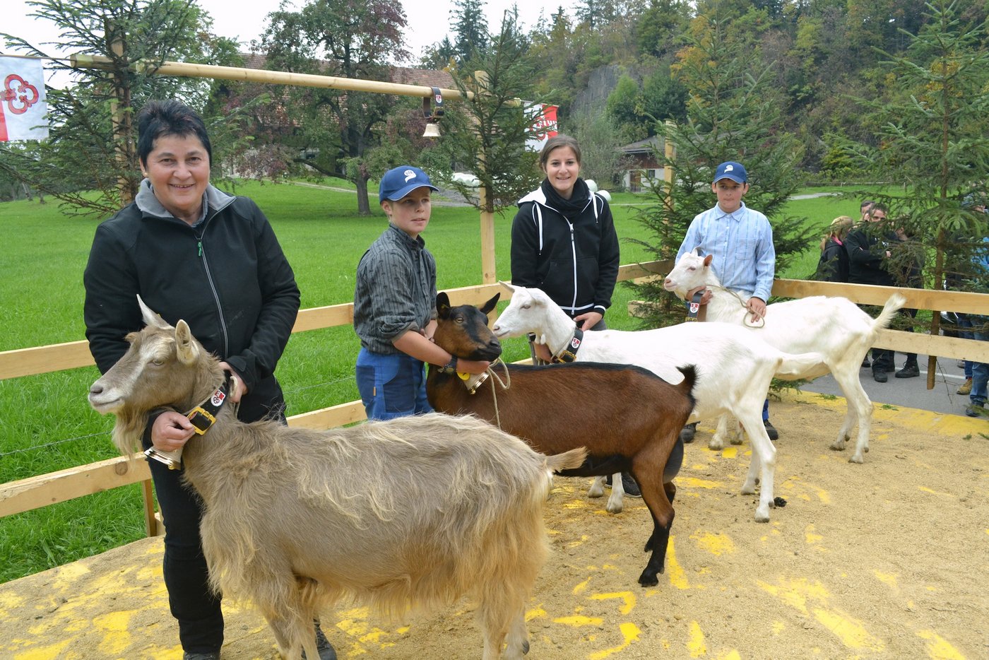 Die Missen der drei Hauptrassen sowie der Mister (hinten).