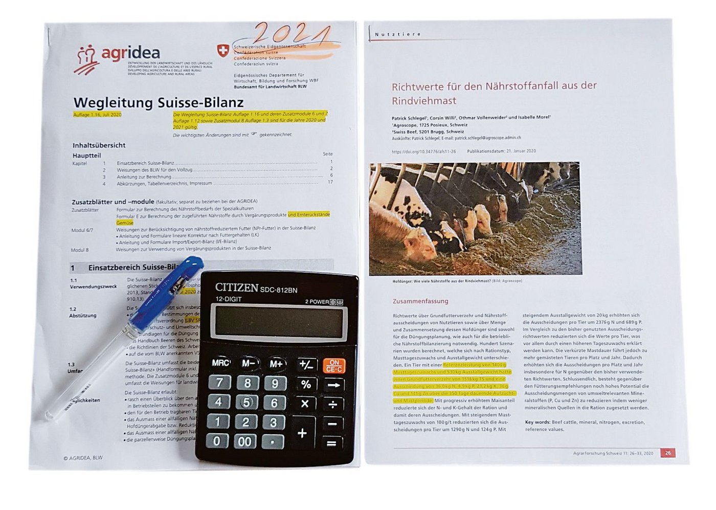 Die 10-Prozent-Toleranzgrenze darf aus Sicht der Praktiker nicht fallen. Zuvor müssten die Grundlagen zur Berechnung der Suisse-Bilanz besser an die Realitäten angepasst werden. (Bild Bauernverband Aargau)