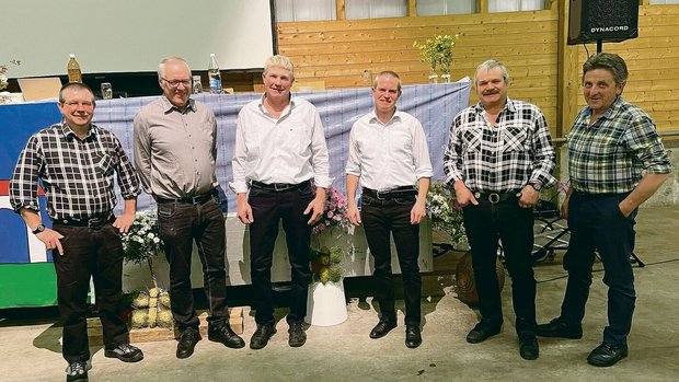 Die SViAG-Verwaltungsräte Stefan Meyer, Pius Schuler, Gilg Reichmuth, Geschäftsführer Franz Philipp, Edwin Schalch und Josef Schönbächler (v. l.).
