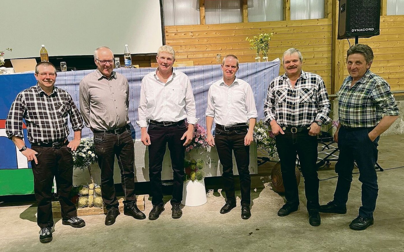 Die SViAG-Verwaltungsräte Stefan Meyer, Pius Schuler, Gilg Reichmuth, Geschäftsführer Franz Philipp, Edwin Schalch und Josef Schönbächler (v. l.).