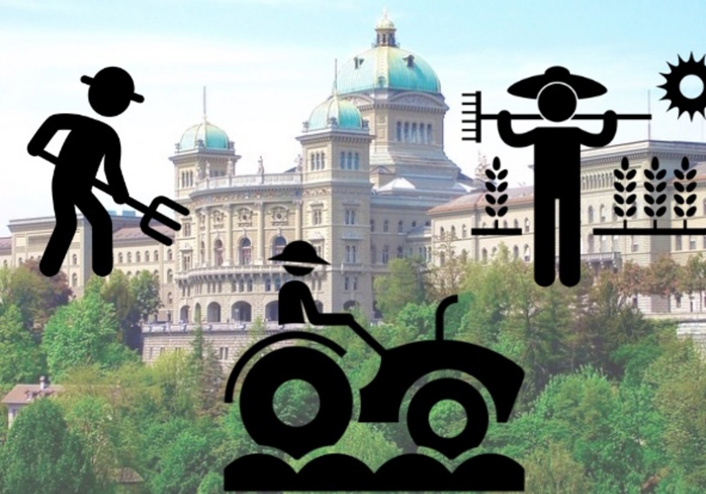 Der SBV hat sein Wahlziel, die bäuerliche Vertretung zu halten, erreicht. (Fotomontage Pixabay)