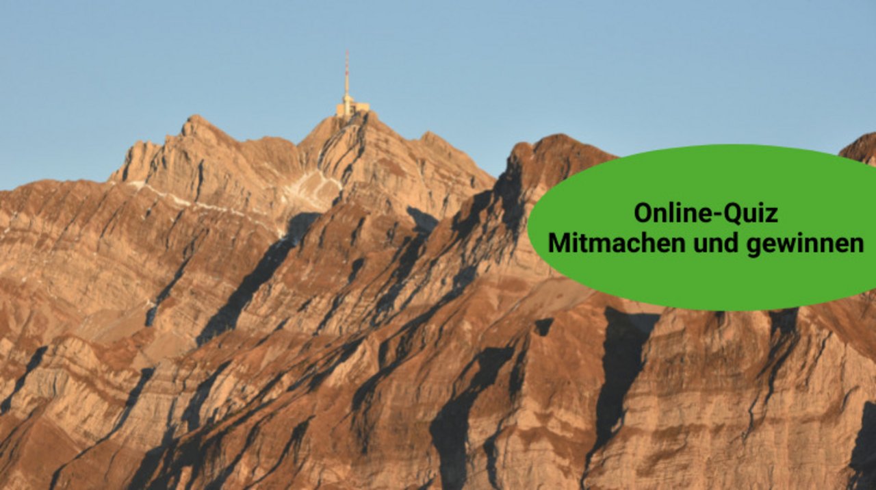 Der Säntis liegt eingebettet in die Kantone St. Gallen und die beiden Appenzell. In welchem befindet sich der Gipfel? (Bild Pixabay)