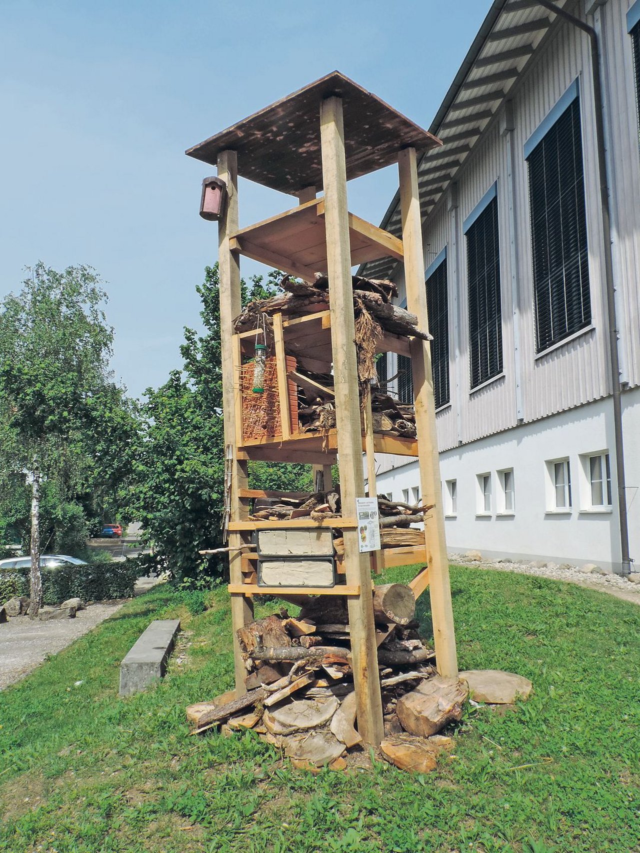 Der Lebensturm bietet Lebensraum für viele Tierarten und Kleinlebewesen.(Bild Bianca Schelling)