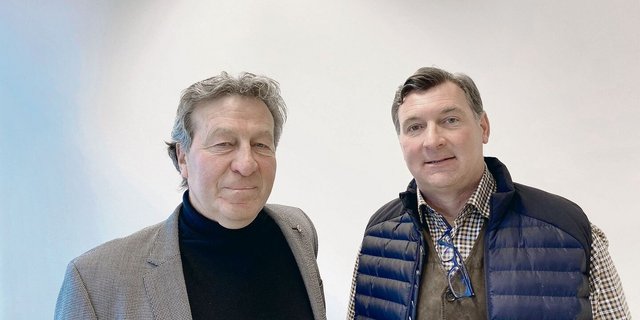 Andreas Stalder von IP-Suisse (links) und André Ackermann von Animalmed haben sich mit der BauernZeitung zum Gespräch getroffen.
