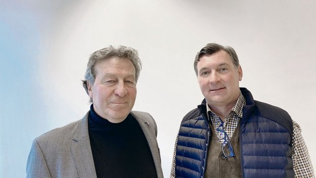Andreas Stalder von IP-Suisse (links) und André Ackermann von Animalmed haben sich mit der BauernZeitung zum Gespräch getroffen.