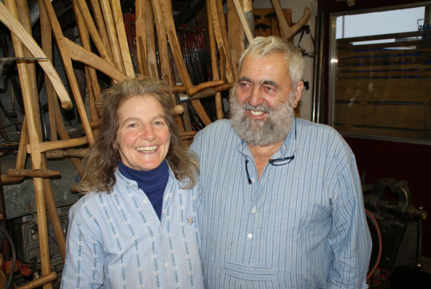 Hansjörg von Känel mit seinem «Lehrling» Lydia Iurt.