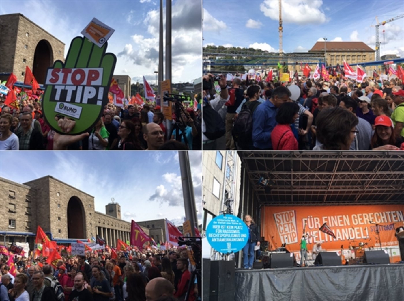 In sieben deutschen Grossstädten wurde Mitte September gegen TTIP und CETA demonstriert. (Bild Screenshot Twitter) 