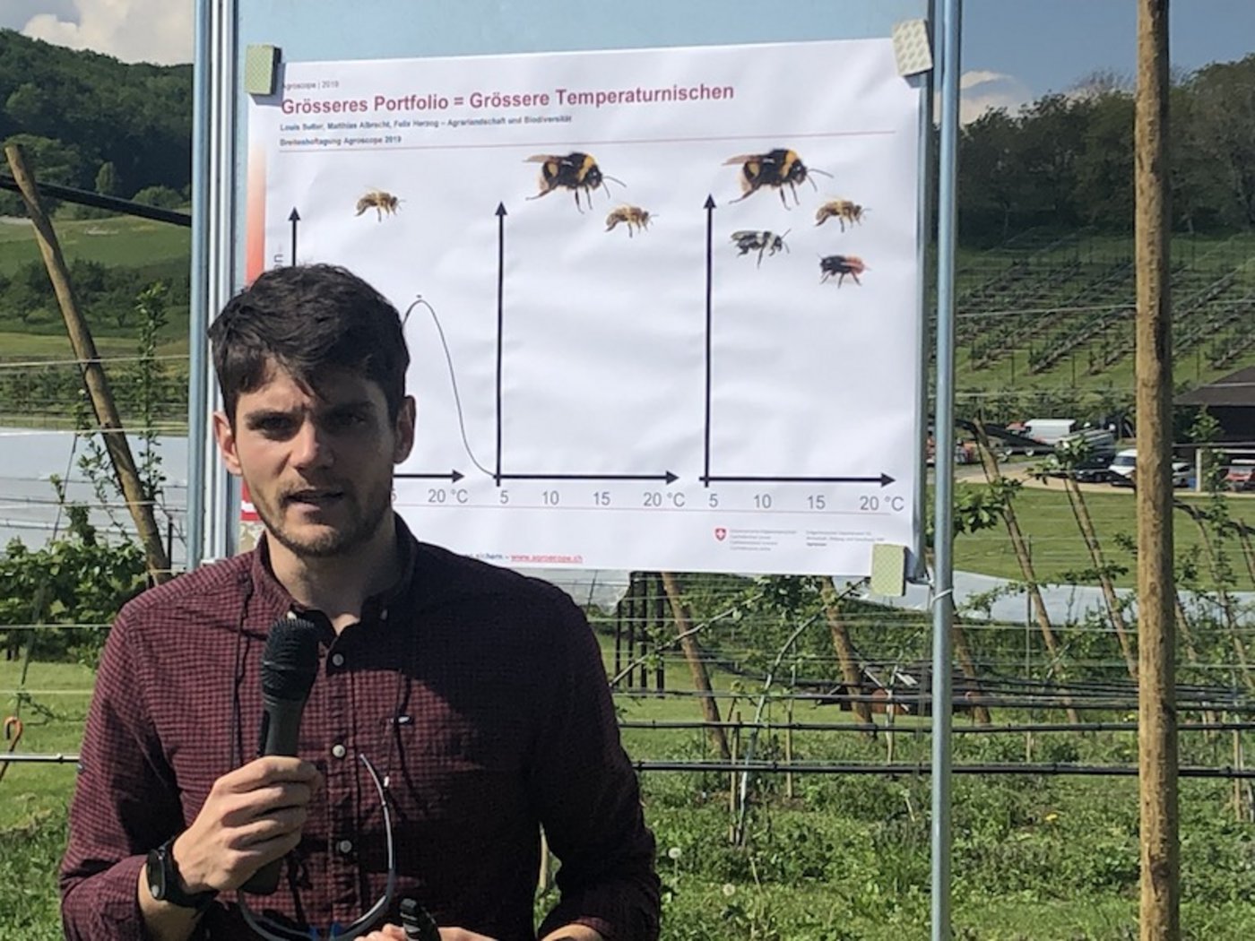 Louis Sutter, wissenschaftlicher Mitarbeiter Agroscope rät: «Wer Ertragsschwankungen besser im Griff haben will, greift auf die Mithilfe eines breiten Portfolios an Bestäubern zu.» (Bild et)