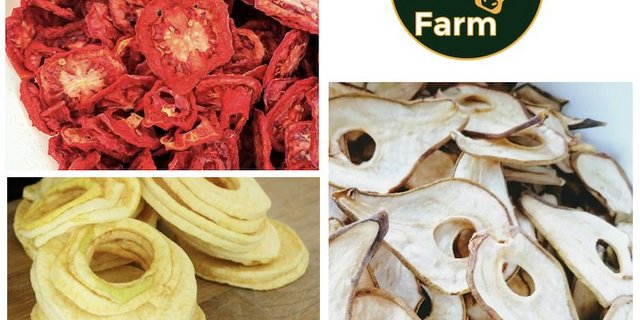 Eines der ersten Deutschschweizer Projekte ist Rohnatur, das Seeländer Obst, Gemüse und Beeren getrocknet verkauft. (Bilder rohnatur.ch/ yeswefarm.ch / Montage jsc)