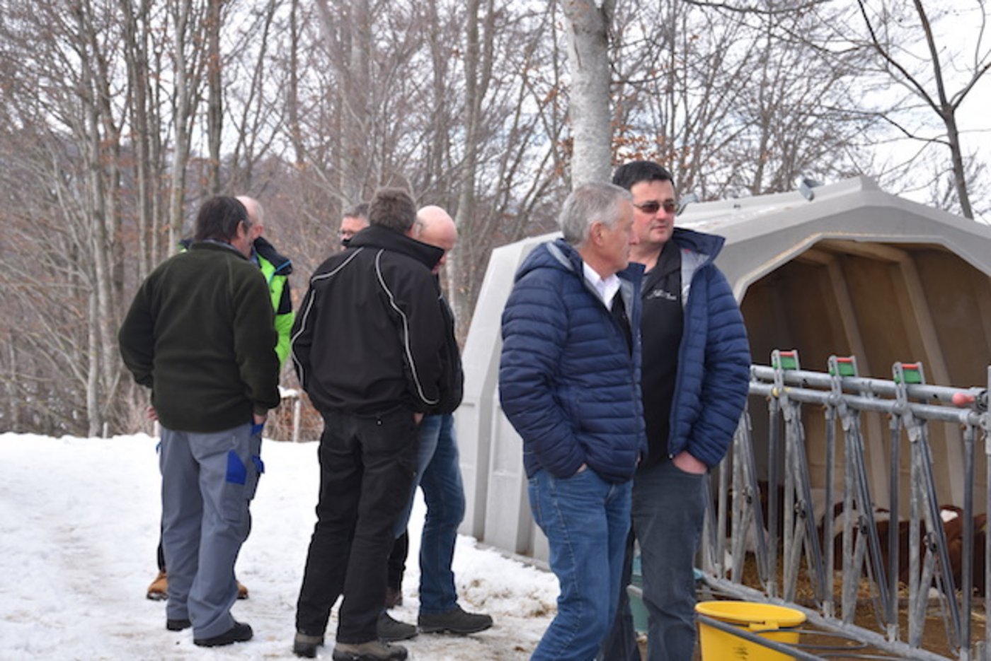 Wie bei den Bauern üblich, schlürmt man um den Betrieb herum, in der Hoffnung was interessantes zu sehen.