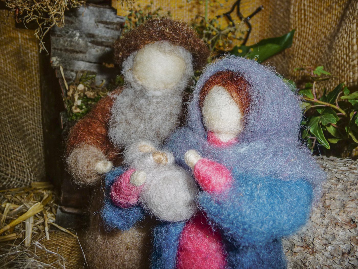 Liebevoll und mit vielen Details sind die Filzfiguren gearbeitet worden. (Bild Jordihof)
