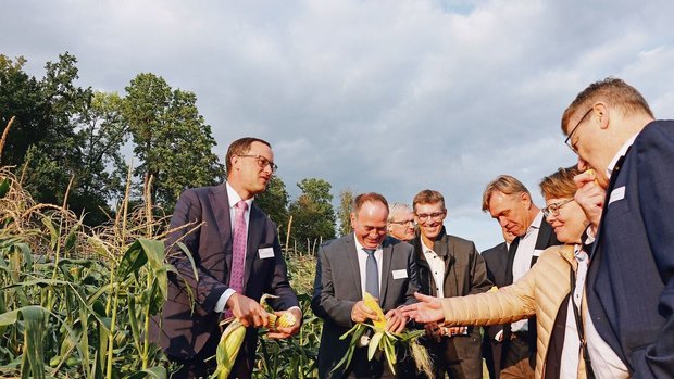 Der Biss in einen Maiskolben frisch ab Feld und andere sinnliche Erlebnisse gab es für die Gäste an der Eröffnungstour durch die ALA. 