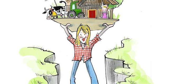 Frauen bringen sich mit viel Power in die Landwirtschaft ein. In welche Richtung es mit ihrem Beruf aber geht, sind sich nicht einmal die Bäuerinnen einig. 	(Illustration zVg/Corinne Bromund)