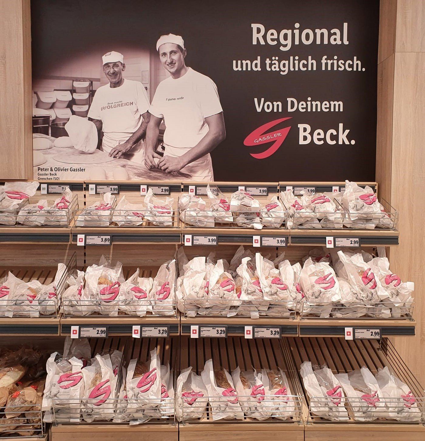 Die Bäckerei Gassler erhält in den Lidl-Filialen einen eigenen Bereich, der auch deren Marke trägt. (Bild Lidl Schweiz)