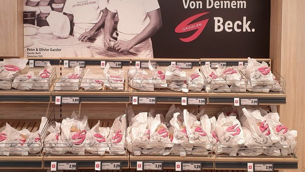 Die Bäckerei Gassler erhält in den Lidl-Filialen einen eigenen Bereich, der auch deren Marke trägt. (Bild Lidl Schweiz)
