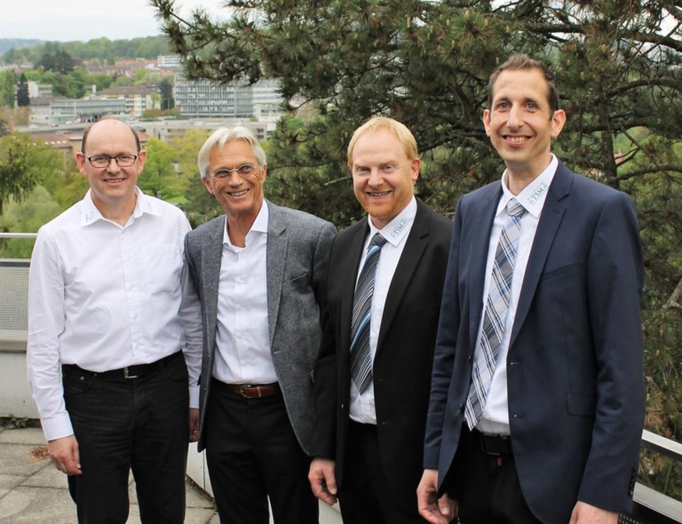 Von links nach rechts: Bereichsleiter Peter Streit, Präsident Hansueli Raggenbass, Geschäftsführer Peter Althaus und sein Stellvertreter Michael Jenni. (Bild zvg)