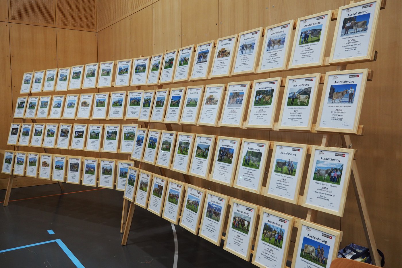 Eindrucksvoll: Die Präsentation der Urkunden für die Besitzer der 100 000-er Kühe während der Delegiertenversammlung. 