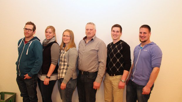 Der Vorstand (v.l.n.r.): Urs Baumgartner, Angela Distel, Anna Felder, Marcel Widmer, Fabian Hüsler, Pirmin Egli. (Bild zVg)