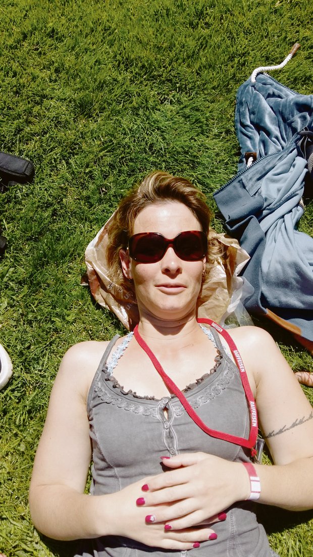 Simone Barth streikt zu Erholungszwecken. (Bild Selfie)