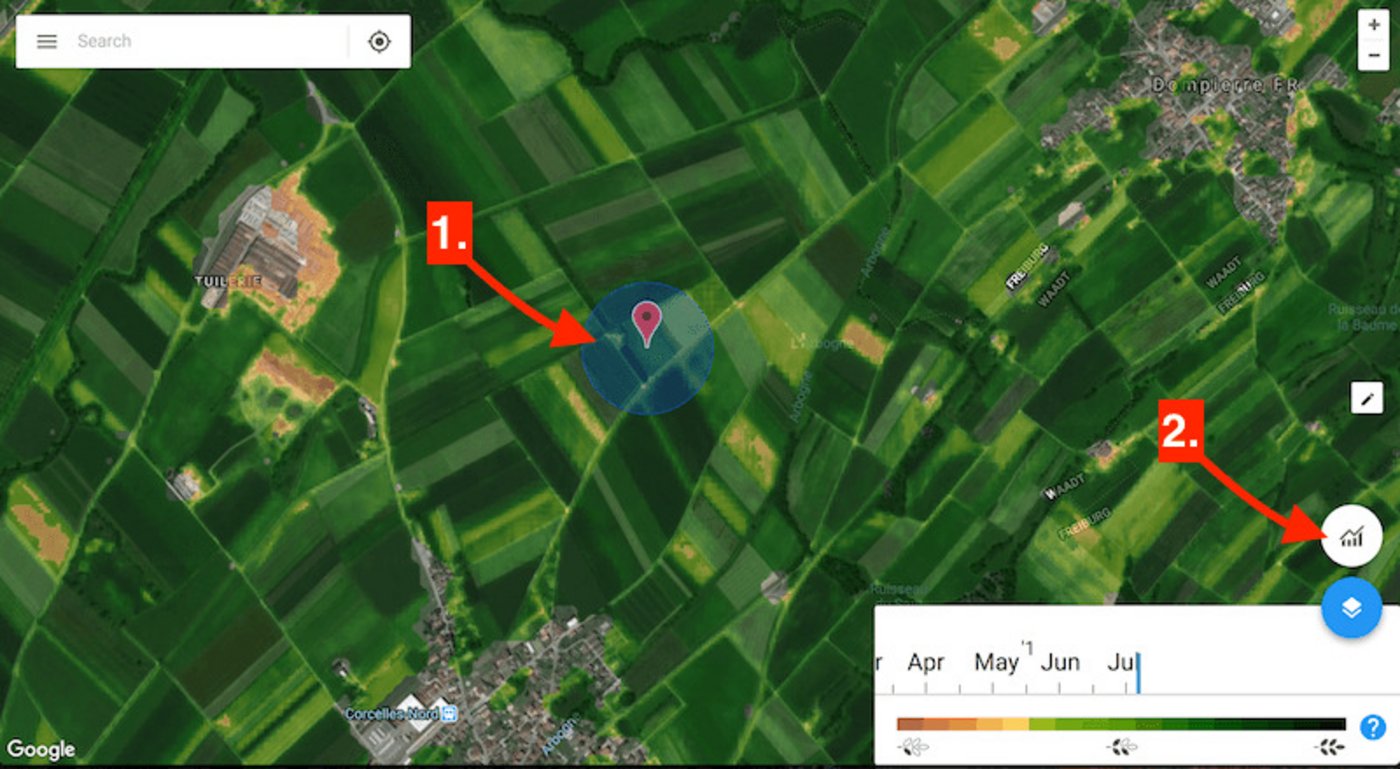 Per Klick auf ein Feld können Auswertungen abgerufen werden.