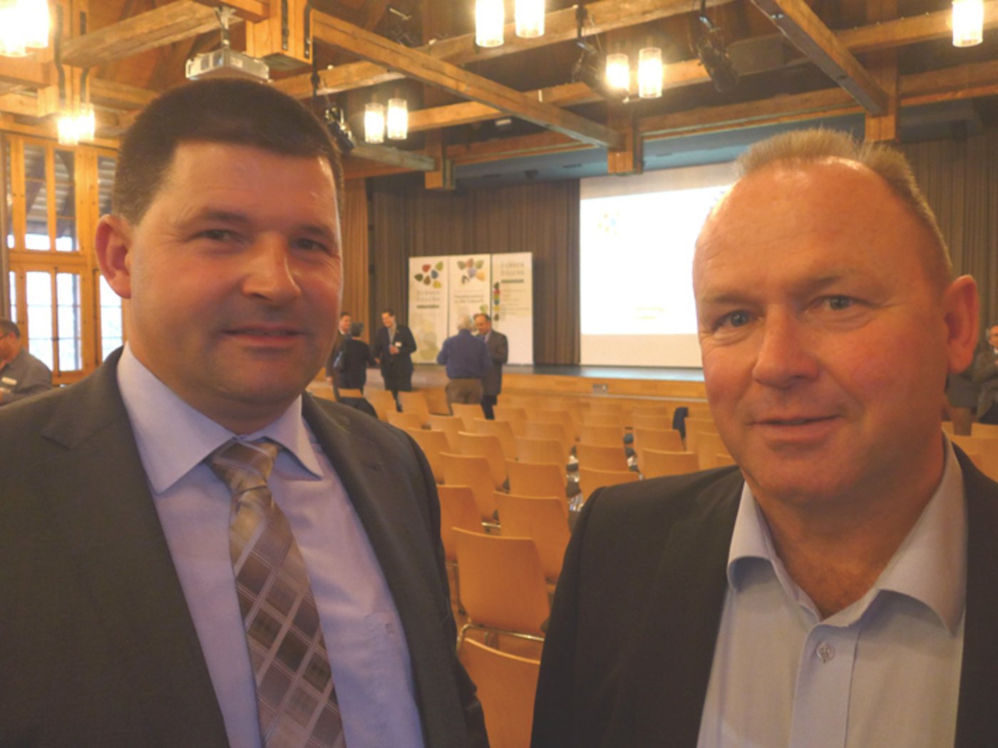 Berner Bauern mit wichtigen Nebenämtern: BBV-Präsident Hans Jörg Rüegsegger und Nationalrat Res Aebi. (Bild Adrian Krebs)