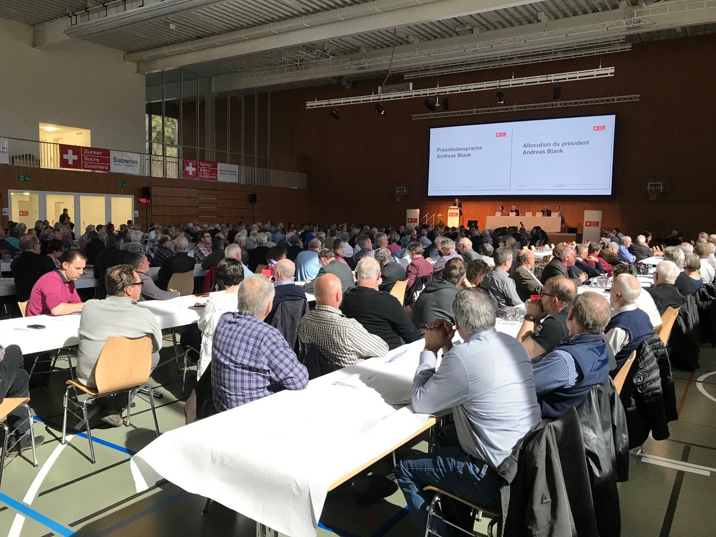 Grosses Aktionariatsinteresse an Zucker Schweiz: Die GV in Aarberg. (Bild akr)