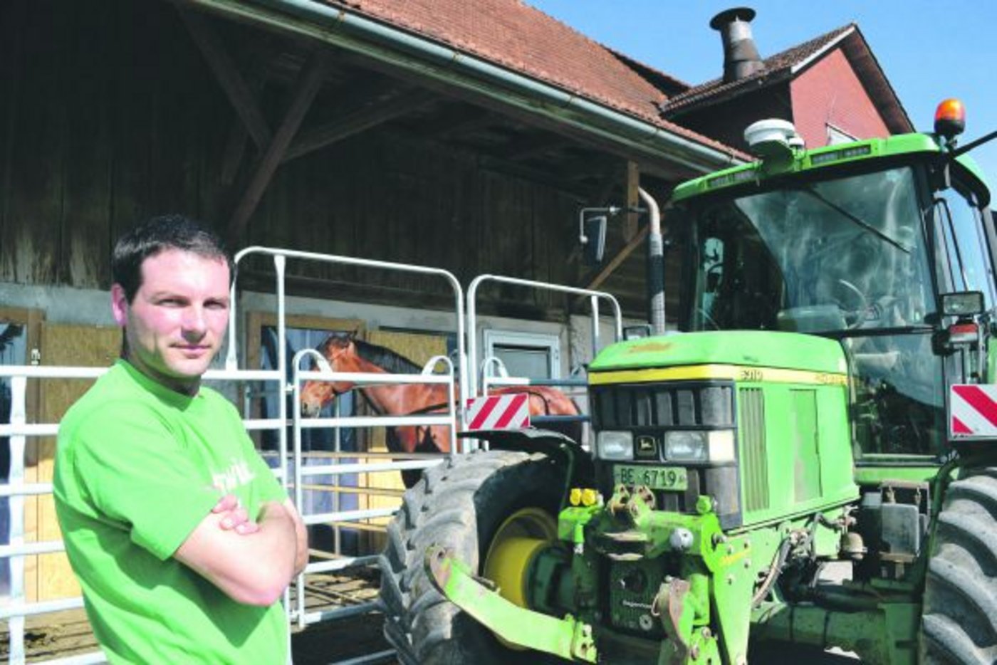 Stefan Baumann kaufte mit der Starthilfe seinen Eltern das Inventar ab. Ausserdem ermöglicht ihm diese, seinen Betrieb zu entwickeln. So etwa mit dem Bau von Pferdepensionsboxen. (Bilder Jasmine Baumann/zVg)