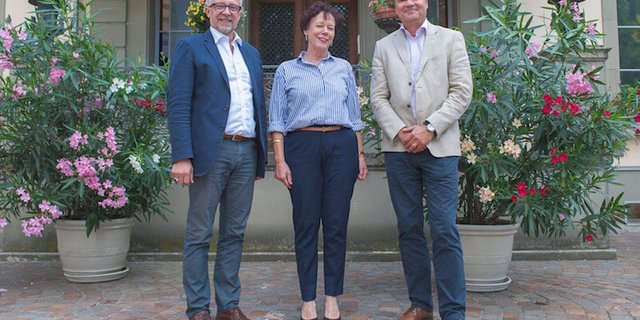 v.l.n.r.: Ulrich Ryser (Direktor), Esther Gassler (Präsidentin), Philippe Michiels (Stv. Direktor) (Bild zVg)