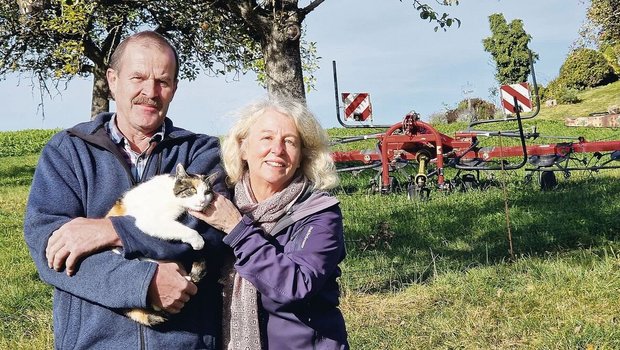 Walter und Doris Stamm haben die Rindermast mittlerweile aufgegeben. Früher lebten 90 Tiere auf dem Hof in Schleitheim SH. 