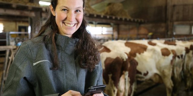 Marina Boller setzt ihre Kühe mit viel Aufwand gekonnt in Szene. (Bild Lid)