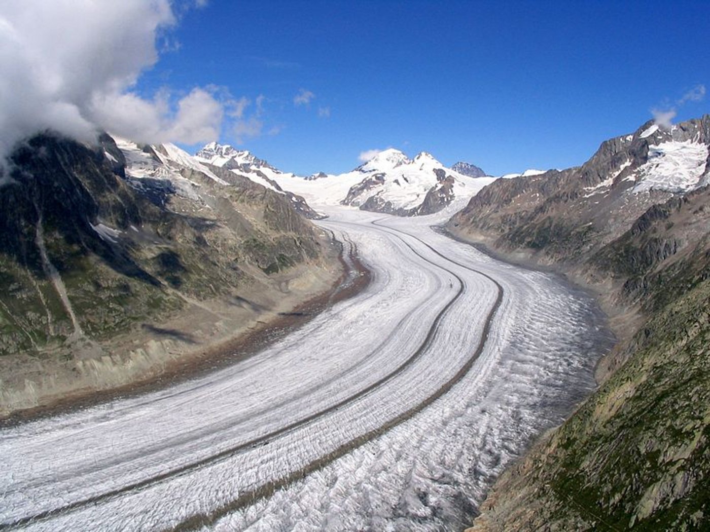 Der grosse Aletschgletscher vom Eggihorn aus gesehen. (Bild: Dirk Beyer)